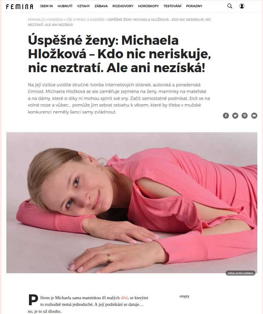 Michaela Hložková Femina.cz