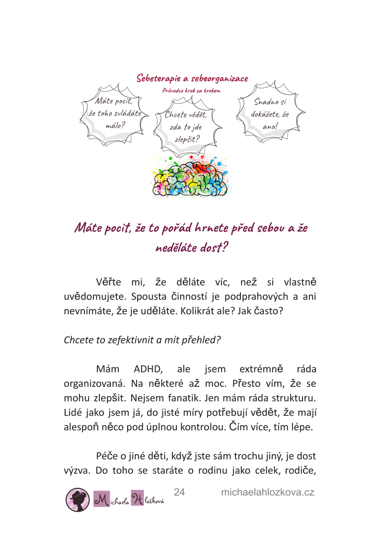 Sebeterapie a sebeorganizace